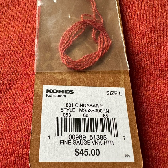 NWT Sonoma cotton sweater (size L) - Picture 3 of 4